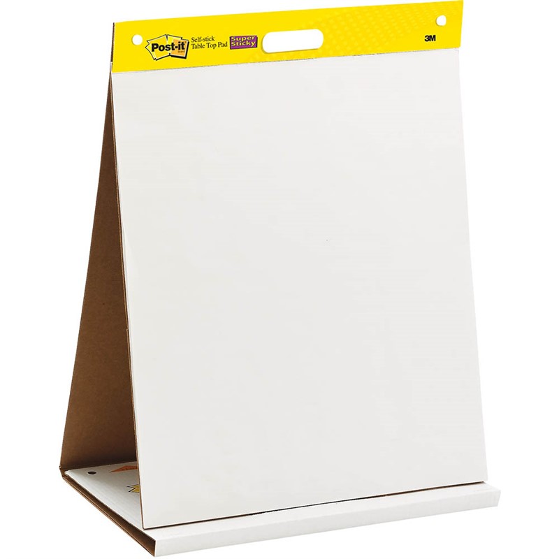 3M 563WE POSTIT TABLE TOP EASEL PAD 508 X 584MM 20 SHEETS WHITE