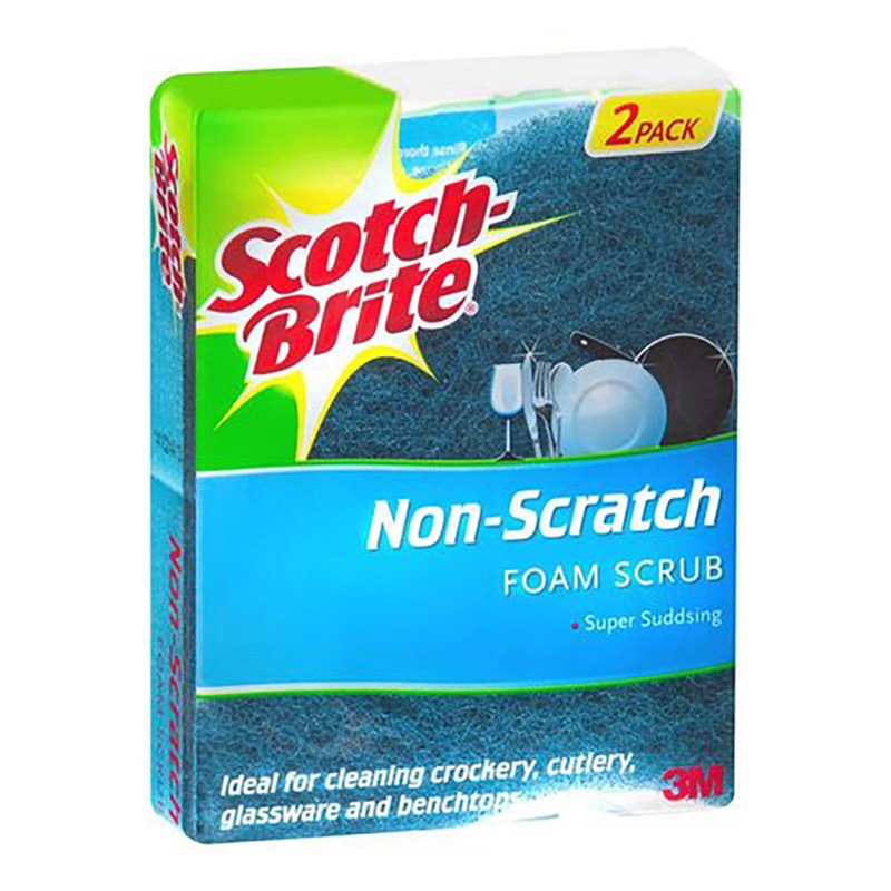 3M WN300943530 SCOTCHBRITE NO SCRATCH SCRUB SPONGES PK2