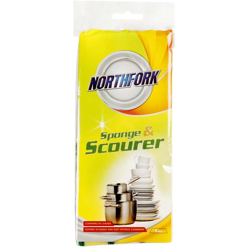 NORTHFORK SPONGE WITH SCOURER PACK 6