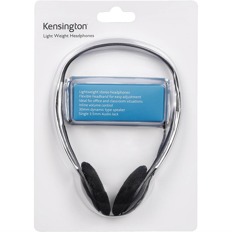 KENSINGTON LIGHT WEIGHT HEADPHONES BLACK