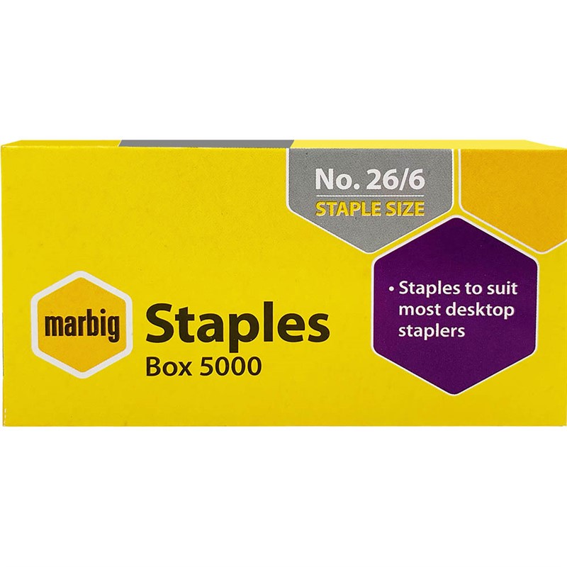 MARBIG 90300 STAPLES 266 FULL STRIP BX5000