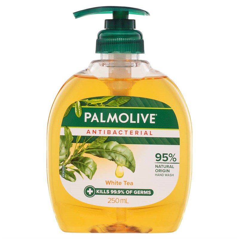 PALMOLIVE NATURALS ANTIBACTERIAL LIQUID HAND SOAP PUMP 250ML WHITE TEA