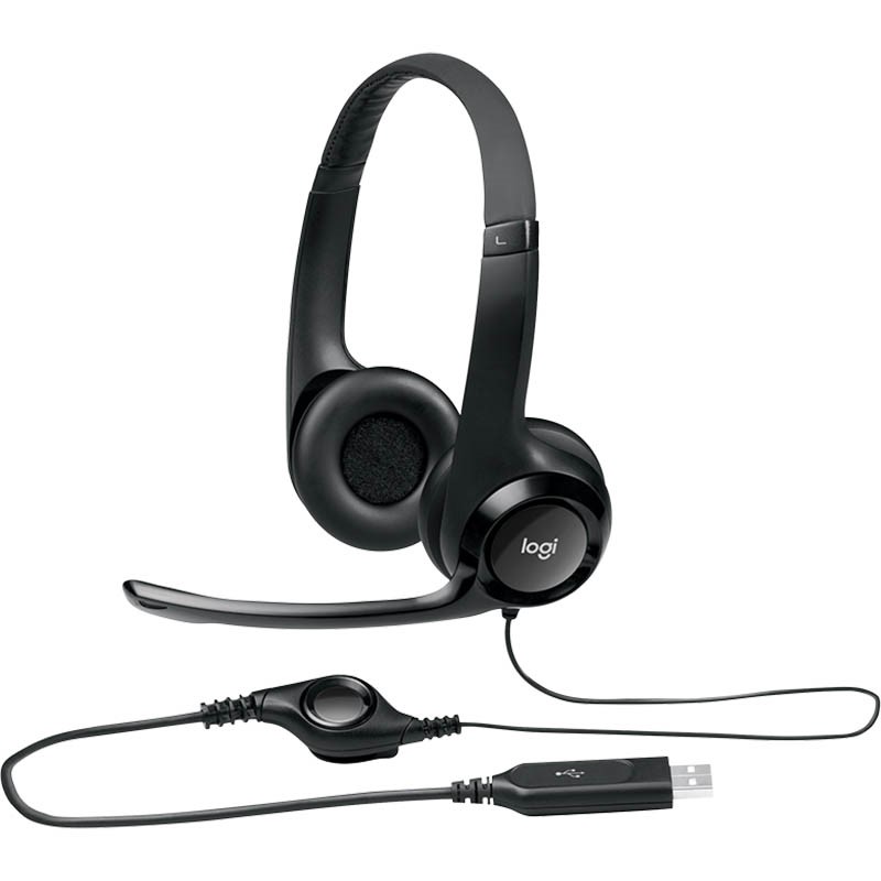LOGITECH H390 USB HEADSET BLACK