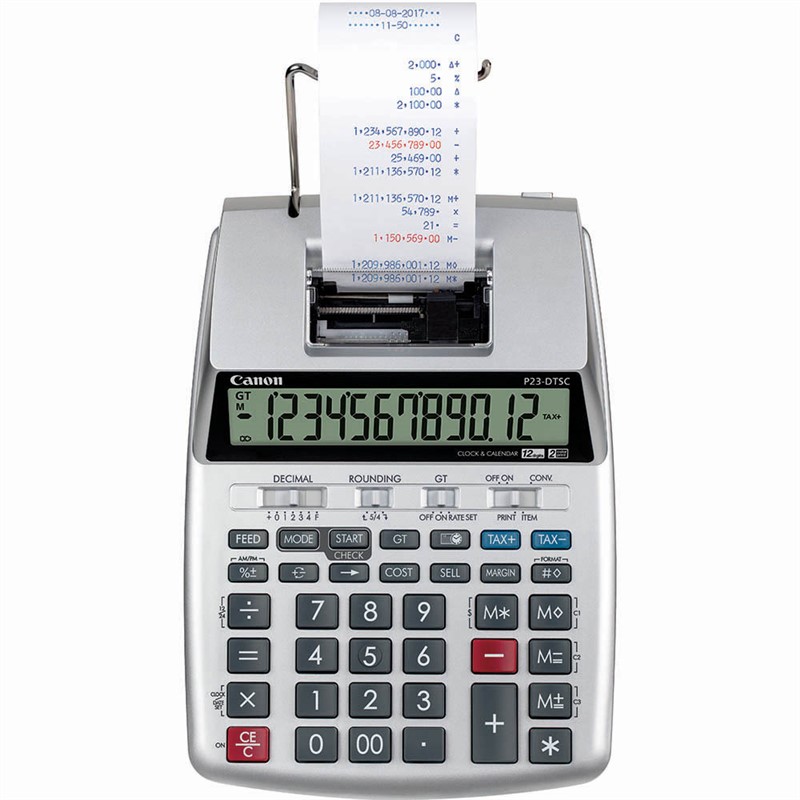 CANON P23DTSCIII 12 DIGIT PORTABLE PRINTING CALCULATOR