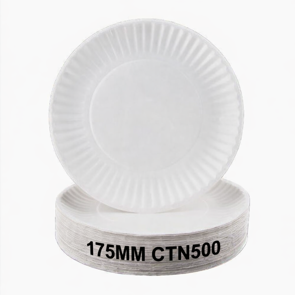 CAPRI PAPER PLATE UNCOATED 7 175MM 500CTN 
