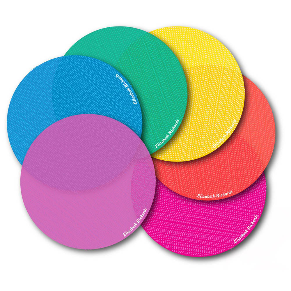 ELIZABETH RICHARDS ON YOUR MARKS HOOK AND LOOP DOTS 100MM ASSORTED PACK 10