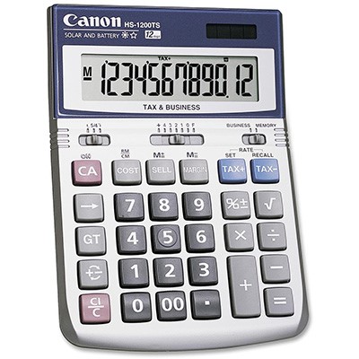 CANON HS1200TS 12 DIGIT CALCULATOR WITH TAX FUNCTION