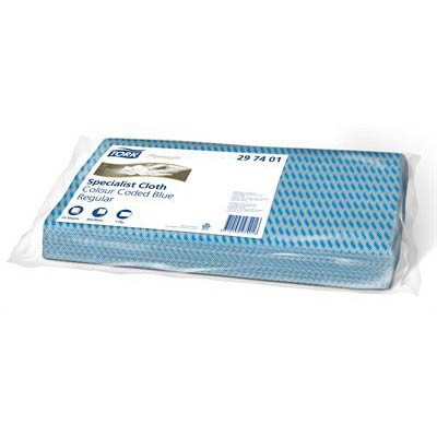 TORK 0297401 PREMIUM SPECIALIST CLOTH COLOUR CODED REGULAR 60 X 30CM BLUE PK25