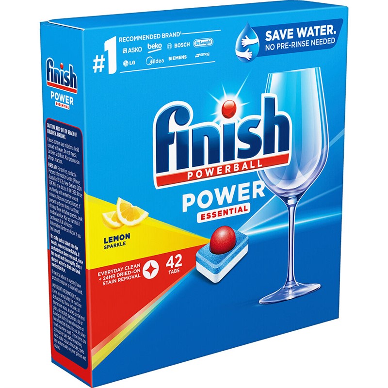 FINISH POWERBALL POWER ESSENTIAL DISHWASHER TABLETS LEMON PACK 40