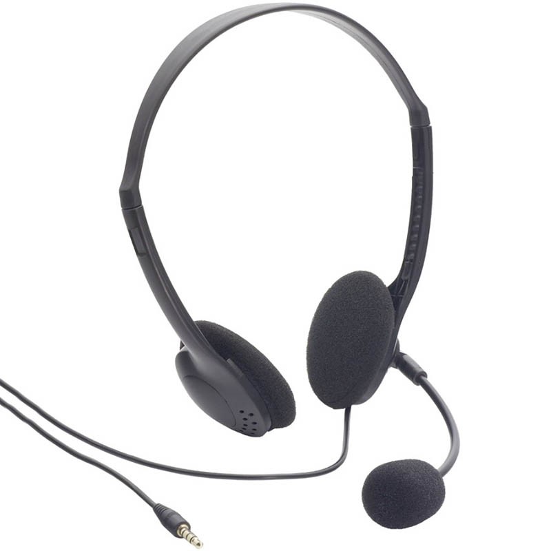 MOKI LITE HEADPHONES WITH MIC BOOM BLACK