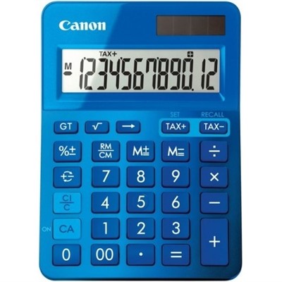 CANON LS123M CALCULATOR 12 DIGIT DUAL POWER METALIC BLUE