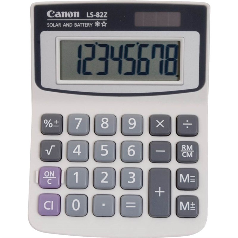 CANON LS82ZBL DUAL POWER DESKTOP DISPLAY CALCULATOR 8 DIGIT WITH ANGLES DISPLAY