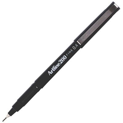 ARTLINE 120001 200 FINELINER 04MM BLACK EACH