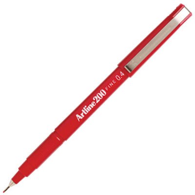 ARTLINE 120002 200 FINELINER 04MM RED EACH