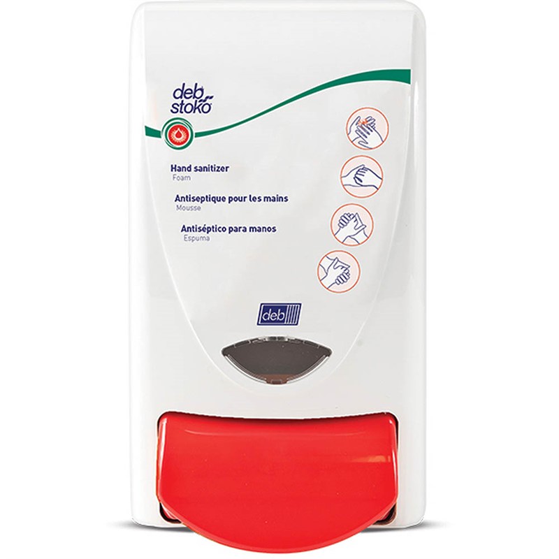 DEB STOKO HAND PUSH BUTTON SANITISER DISPENSER 1 LITRE WHITE