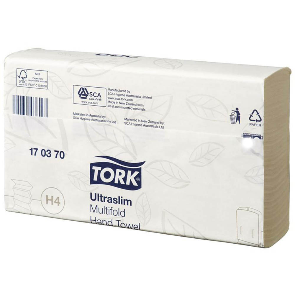 TORK 0170370 ADVANCED ULTRASLIM MULTIFOLD INTERLEAVED HAND TOWEL H4 24 X 21CM 1PLY PK150SHTS