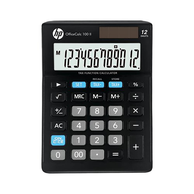 HP OFFICECALC 100 II 12 DIGIT DESKTOP CALCULATOR BLACK