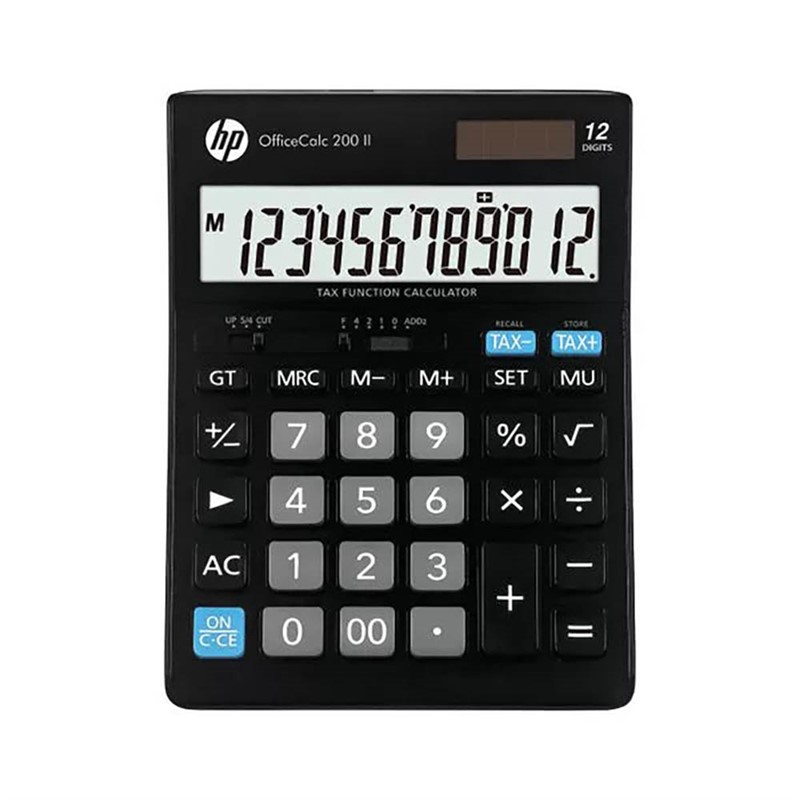 HP OFFICECALC 200 II 12 DIGIT DESKTOP CALCULATOR BLACK