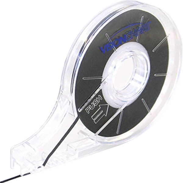 VISIONCHART VA0008 ADHESIVE LINING TAPE 3MM X 13M BLACK DISPENSER HANGSELL