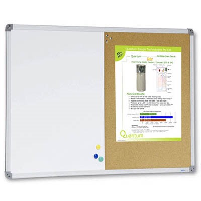 VISIONCHART COMBI WHITEBOARD AND CORKBOARD 900 X 600MM