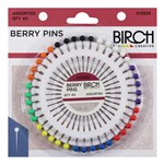 BIRCH BERRY PINS ROSETTE ASSORTED COLOUR PACK OF 40