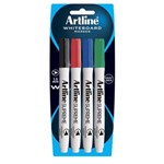 ARTLINE 105174 SUPREME WHITEBOARD MARKER ASSORTED PACK 4