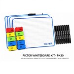 PICTOR MAGNETIC WHITEBOARD KIT A4 24MM DOTTED THIRDS PACK 30