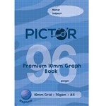 PICTOR PREMIUM GRAPH BOOK A4 96 PAGE 10MM GRAPH 70GSM NEPTUNE