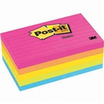 3M 6355AN POSTIT 73X123 RULED ASSTORTED CAPETOWN PACK 5