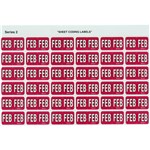 AVERY 43402 SIDE TAB LABEL FEB COLOUR CODE 23 X 38MM MAGENTA PK180