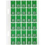 AVERY 44418 LABEL TOP TAB R COLOUR CODE 20 X 30MM LIGHT GREEN WITH STRIPE PACK 150