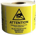ATTENTION OBSERVE PRECAUTIONS FOR HANDLING ELECTROSTATIC SENSITIVE DEVICES 500 LABELS PER ROLL