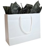 MEDIUM WHITE LAMINATED EUROPEAN GIFT BAG PK100 SHIPS FROM SYDNEY