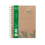 ECOWISE 51SECB 100 RECYCLED COVER DIARY WIRO BOUND A5 DAY TO PAGE