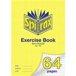 SPIRAX 106 EXERCISE BOOK 8MM RULED 64 PAGE A4