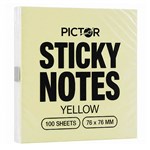PICTOR PREMIUM STICKY NOTES 76 X 76MM YELLOW
