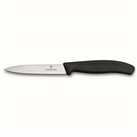 VICTORINOX PARING KNIFE PLAIN POINTED 10CM BLACK