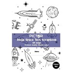 PICTOR PREMIUM PRO SCRAPBOOK MEGA 330 X 245MM 64 PAGE PP 100GSM SPACETECH