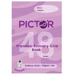 PICTOR PREMIUM PRIMARY GRID BOOK A4 48 PAGE 5MM X 10MM GRAPH 70GSM ASTRONAUT
