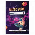 PICTOR PREMIUM MUSIC BOOK A4 96 PAGE 8MM RULED AND STAVED 70GSM SPACE DISCO