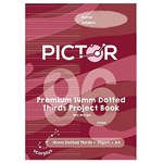 PICTOR PREMIUM PROJECT BOOK A4 96 PAGE 14MM DOTTED THIRDS  PLAIN 70GSM SCORPIUS