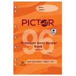 PICTOR PREMIUM PRO BINDER BOOK A4 96 PAGE 8MM RULED PP 70GSM COMET