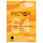 PICTOR PREMIUM PROJECT BOOK 18MM RULED A4 64 PAGE 70GSM ECLIPSE