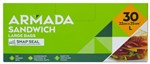 ARMADA RESEALABLE SANDWICH BAG LARGE 30 PACK