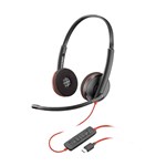 HP POLY BLACKWIRE C3220 STEREO USBC HEADSET  CARRY CASE BLACK