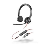 HP POLY BLACKWIRE 3325 STEREO MS TEAMS CERTIFIED USBC H EADSET 35MM PLUG USBCA BLACK
