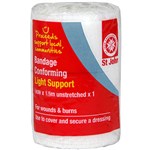 ST JOHN AMBULANCE 102009 CONFORMING ELASTIC GAUZE BANDAGE 75CM X 15M UNSTRETCHED