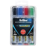 ARTLINE 157744HC 577 WHITEBOARD MARKER BULLET 3MM ASSORTED HARD CASE PACK 4