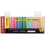 STABILO BOSS HIGHLIGHTERS DESK SET ASSORTED PACK 15