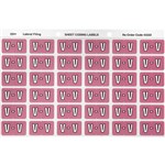 AVERY 43322 LABEL LETTER V 25X38MM MAUVE 180PK